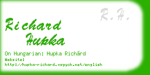 richard hupka business card