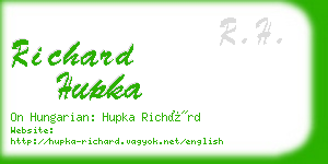 richard hupka business card
